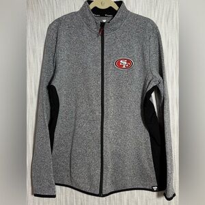 Fanatics Gray and White Logo Jacket San Francisco